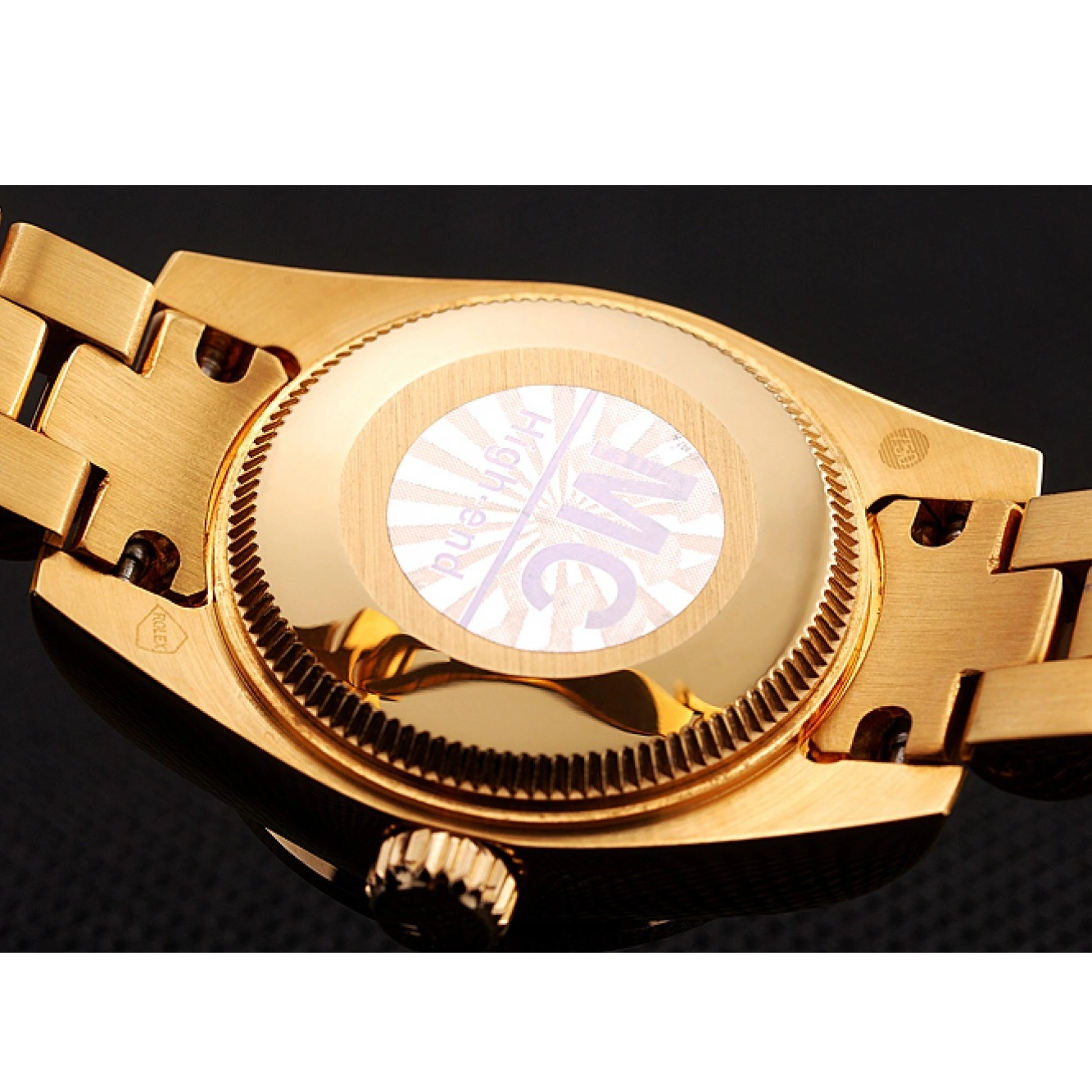 Aaa replica watch Gold Diamond Rolex Diamond 1453955 Pave Bracelet Dial DayJust Swiss 0523